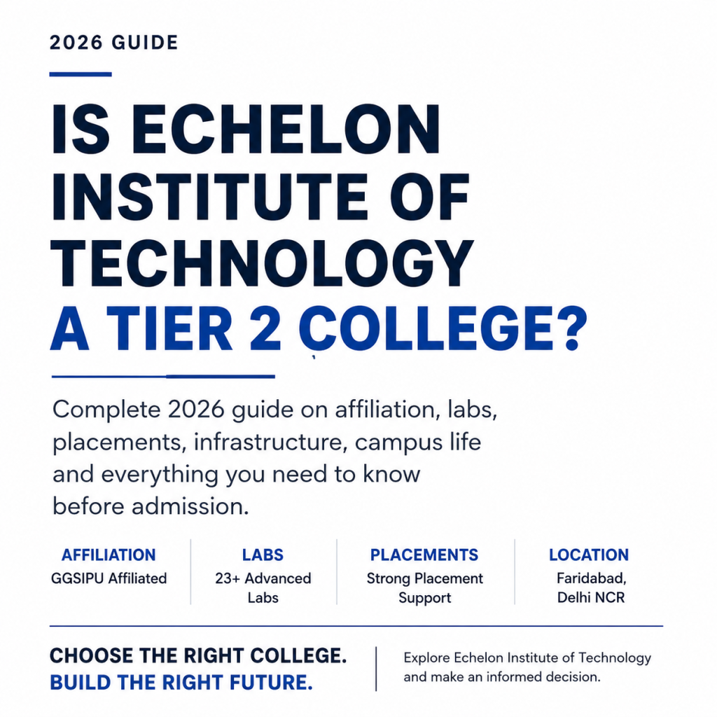 Is Echelon Institute of Technology a Tier 2 College? 2026
