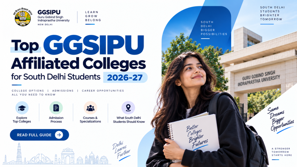 Top GGSIPU Affiliated Colleges for South Delhi Students 2026-27 2 Top GGSIPU Affiliated Colleges for South Delhi Students 2026-27